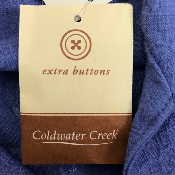 Coldwater Creek Blue Button Blazer Petite 8 - Picture 5 of 7